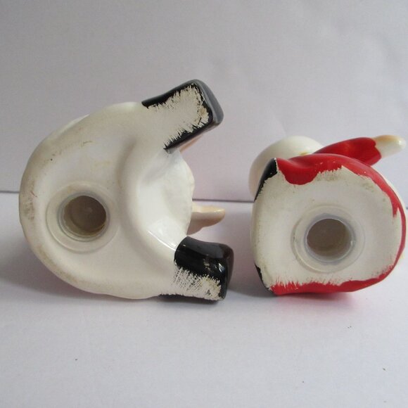 Lefton Santa & Mrs. Claus Hugging Japan Christmas Salt and Pepper Shakers Vtg - Picture 5 of 15
